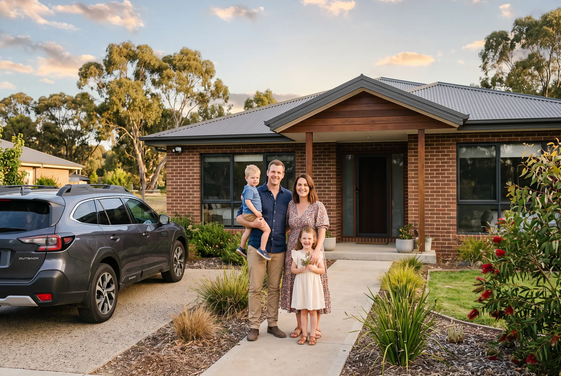 Indicative new home façade at Shepparton South East